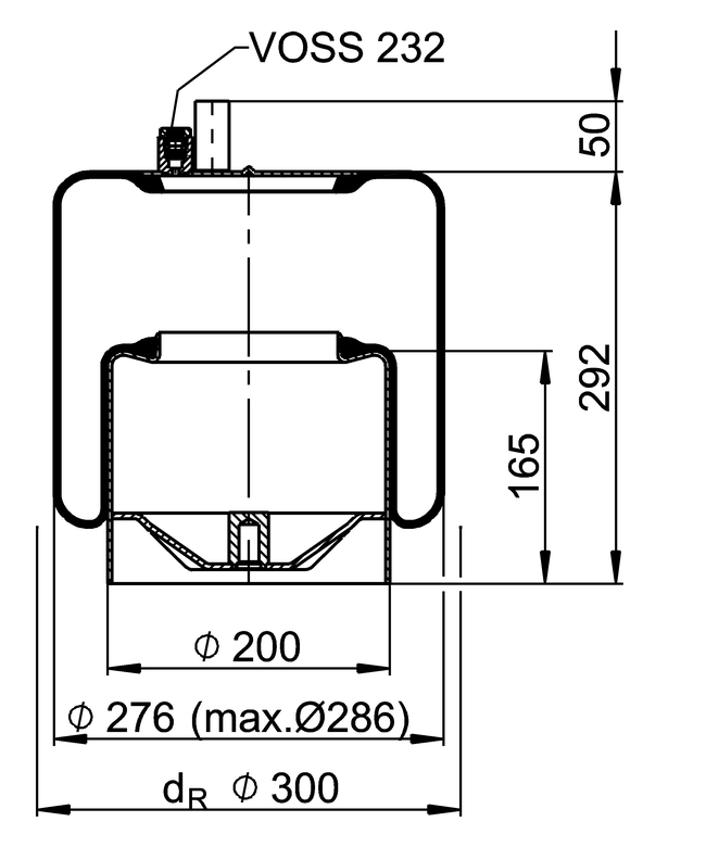 4390 N P22 | ContiTech Luftfjeder til Mercedes-Benz Actros Truck