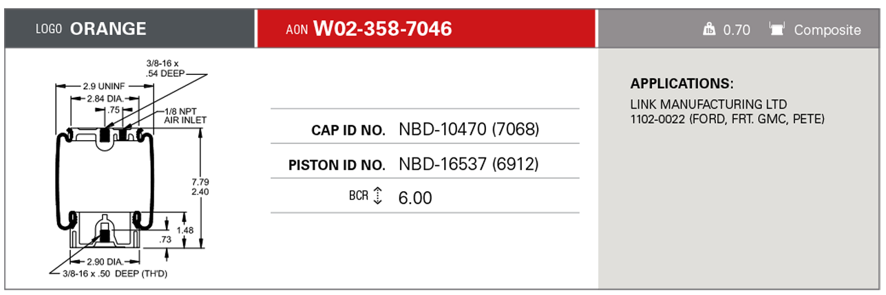 W02-358-7046 | Firestone Airide Luftfjeder 