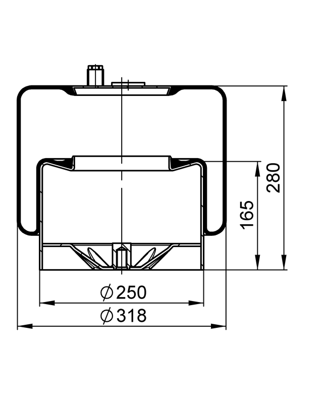 4185 N P21 | فنر هوای ContiTech برای کامیون مرسدس بنز آتگو