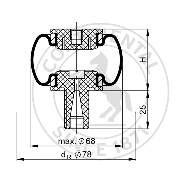 SK 19-4 G1/8 | Continental ContiTech sleeve type luftaktuator