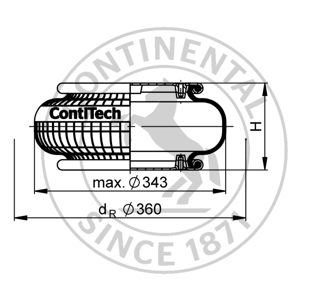 FS 330-14 CI G1/4 | Continental ContiTech Actuator Aeris Unius Convolutionis