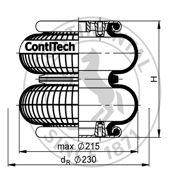 FD 120-17 CI G1/4 | Continental ContiTech محرک هوای دو پیچ
