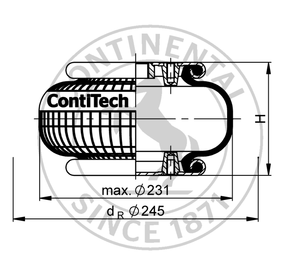 FS 120-10 CI G1/4 | Continental ContiTech Одноконволюційний повітряний привід