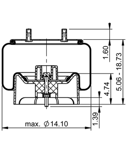 11 10.5A-16 P 523 | ContiTech Pegas Udara untuk Hendrickson Gandar