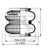 FD 200-19 CI G1/4 | مشغل الهواء ContiTech المزدوج الملتوي من كونتيننتال