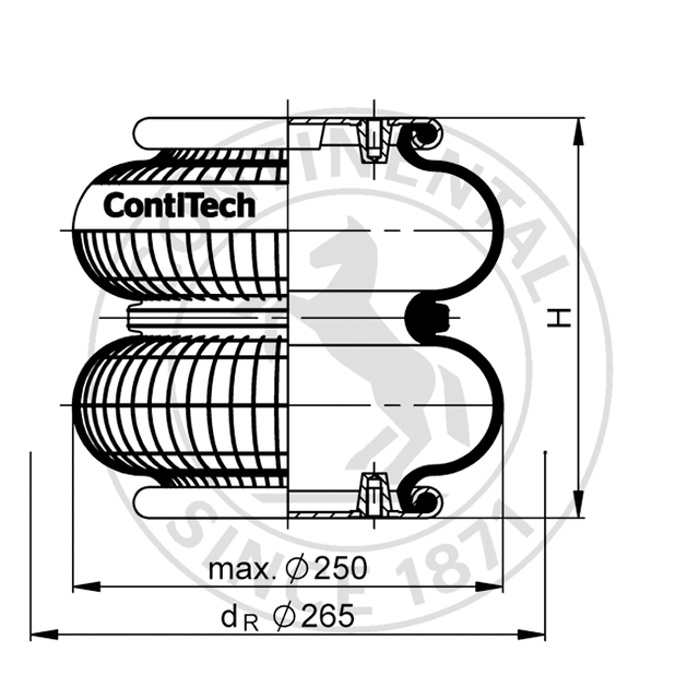 FD 200-19 CI G1/4 | مشغل الهواء ContiTech المزدوج الملتوي من كونتيننتال