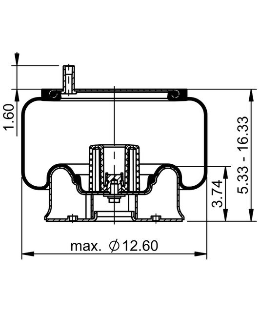 9 10-13,5 S 433 | ContiTech Molla pneumatica per assale Hendrickson