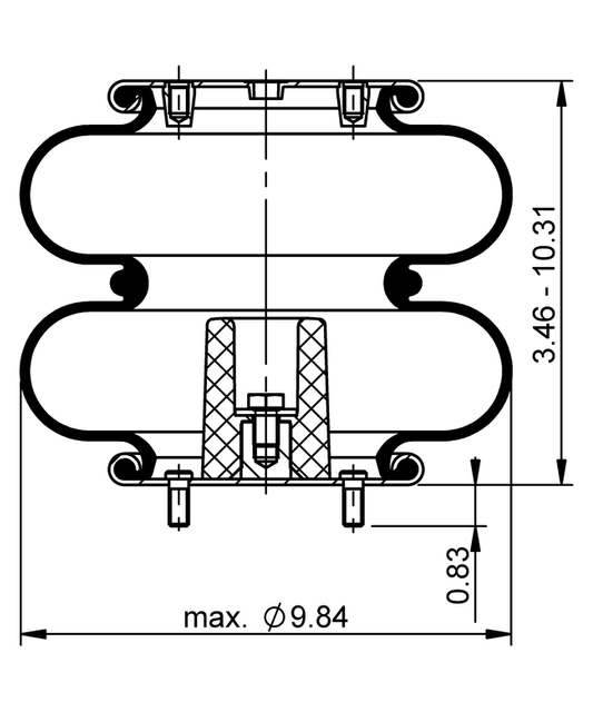 FD 200-19A 730, OE No. DZ97259440204 | Resorte neum&aacute;tico ContiTech para cami&oacute;n Shacman