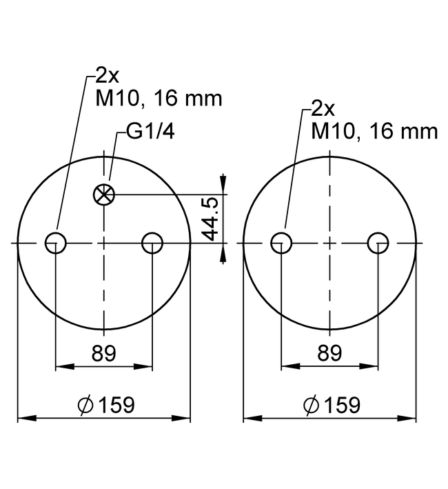 FD 200-22 1/4 M10 | คอนติเนนทอล ContiTech Double Convolution Air Actuator