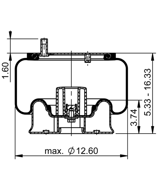 9 10-13,5 S 881 | ContiTech Molla pneumatica per assale Hendrickson