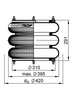 FT 614-36 1/2 M10 | Molla pneumatica Continental ContiTech per assale Granning