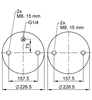 FD 330-30 1/4 M8 | ContiTech Air Spring para sa Hendrickson Axle